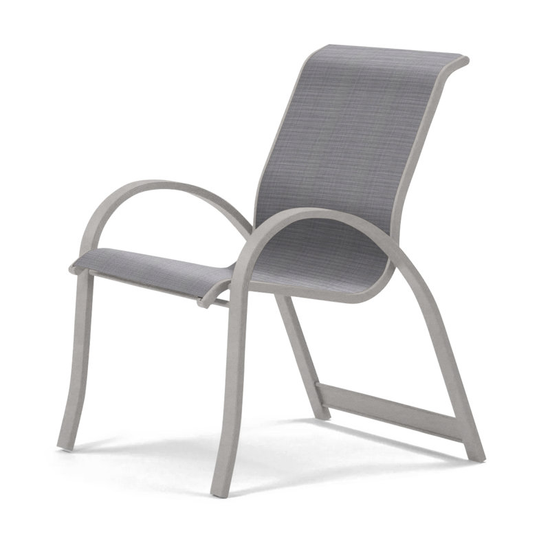 Fauteuil de salle à manger empilable Hiraku, Gris chaleureux