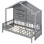 Darina Twin Size House Bed with Shelves-1879436658