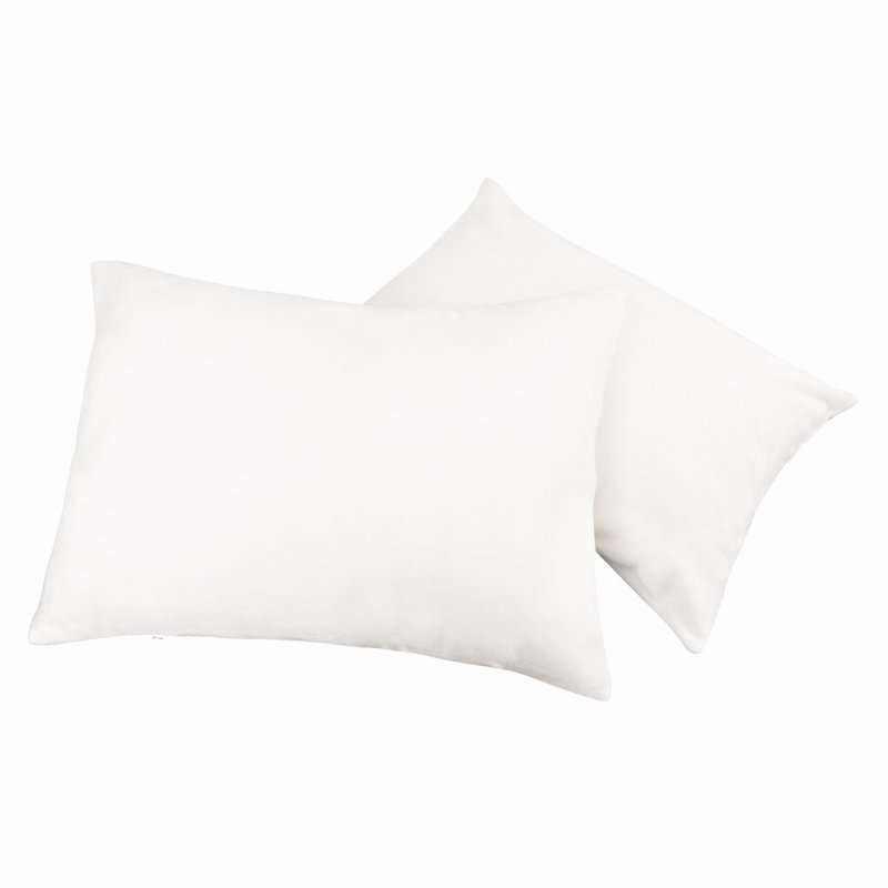 Velvet Pillowcase - Set of 2, White, Queen
