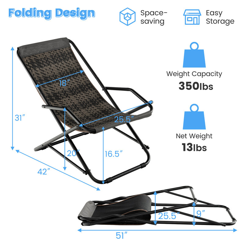Thijmen Metal Outdoor Lounge Chair, No