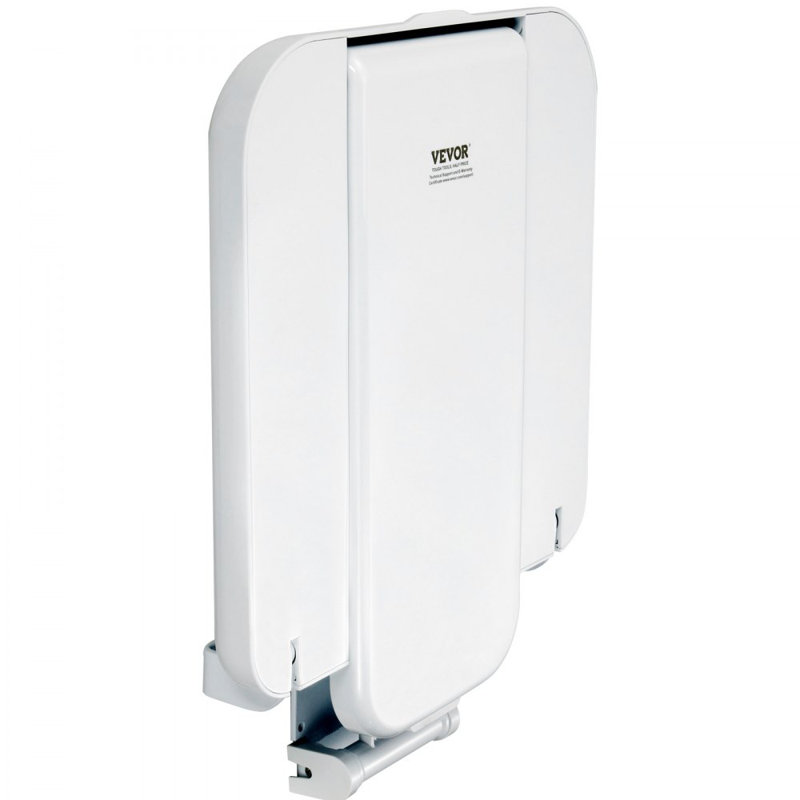 Folding ABS Shower Seat, 15.7'' x 16.7'' Unfolded, Wall Mounted Fold Up Shower Bench