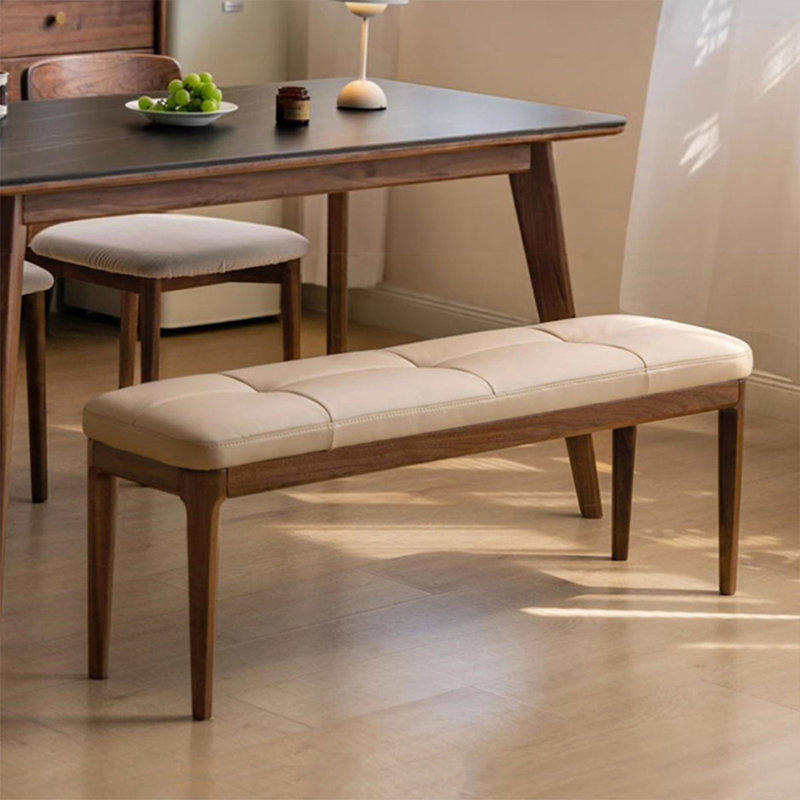 Banc rembourré beige