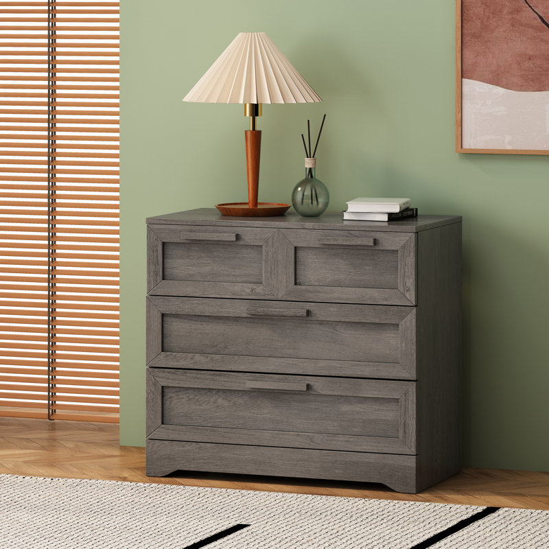 Commode 4 tiroirs Sharlene, Érable gris