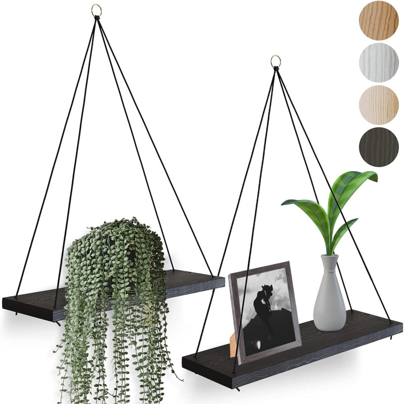 Oumie 3 Piece Wood Floating Shelf