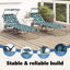 vidaXL Folding Sun Lounger Folding Oxford Outdoor Recliner Adjustable Patio