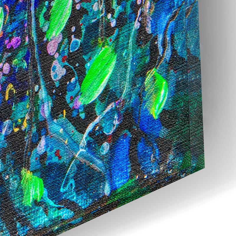 «Colorful Flowers» par Lena Owens, art mural en verre acrylique, H 12 po x l 12 po x P 0,13 po