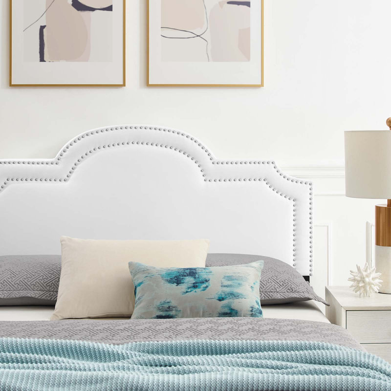 Modway Aviana Performance Velvet Bed, Twin, White