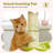28" Cat Tower With Cozy Flower Perch, Large Hammock With 2 Replaceable Compostable Scoop