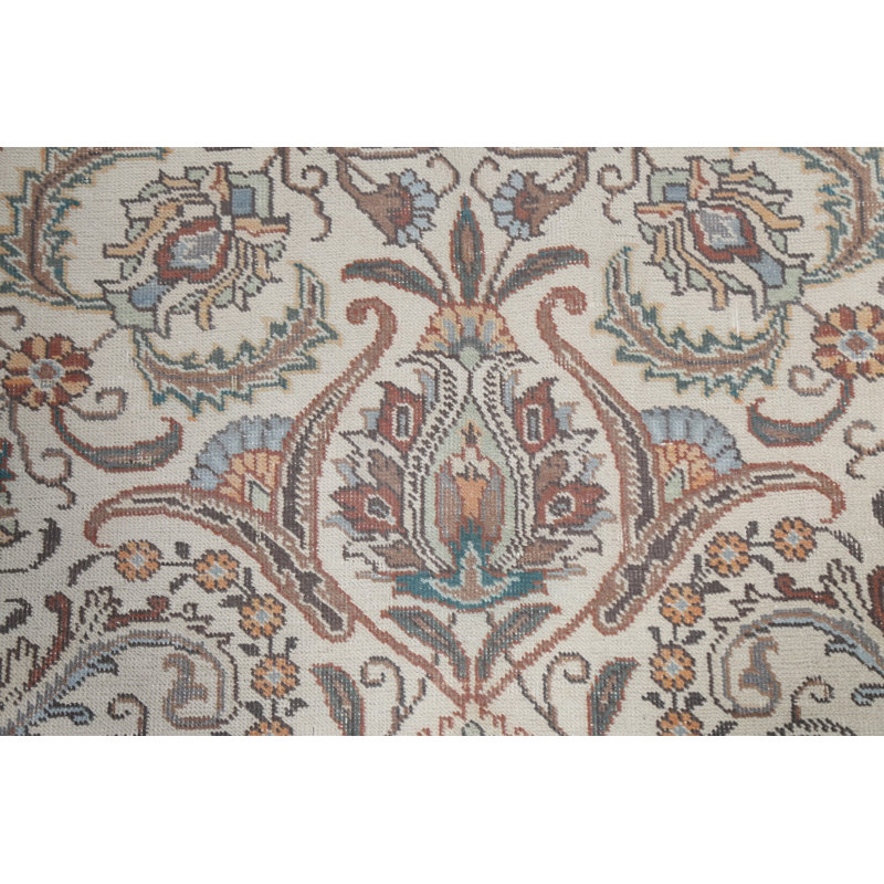Tapis persan rétro Tabriz noué à la main 7 x 9
