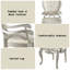 Chaise avec accoudoirs en tissu et finition champagne Bemment