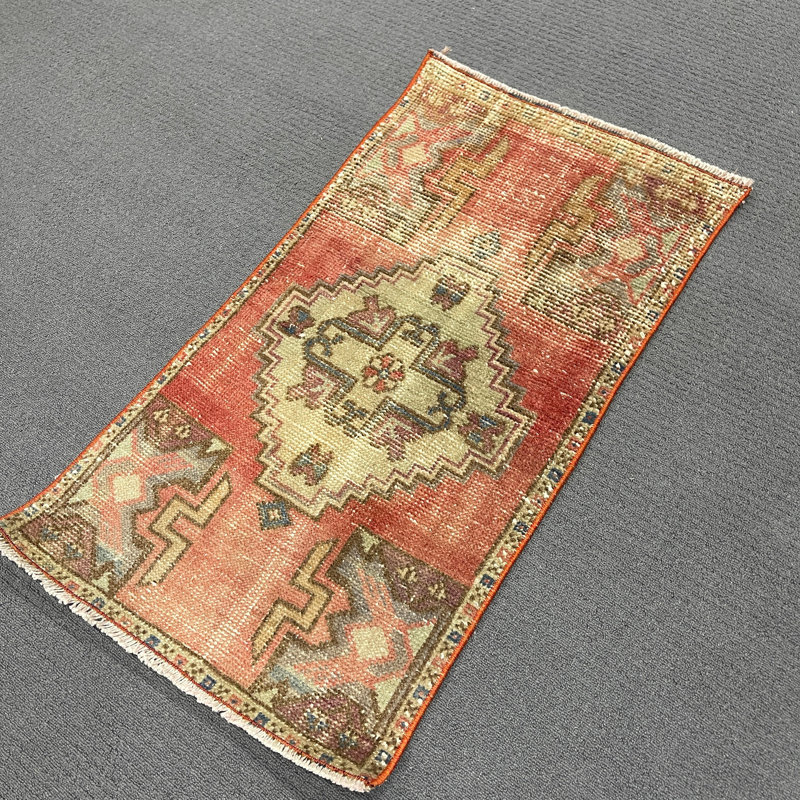 Tapis rétro vintage 18,9 x 33,1 po