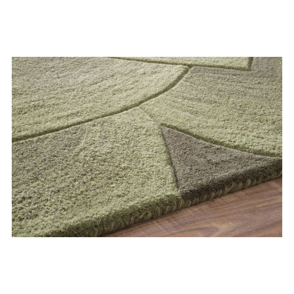 Tapis vert touffeté à la main Panama, Rectangle 5' x 8'