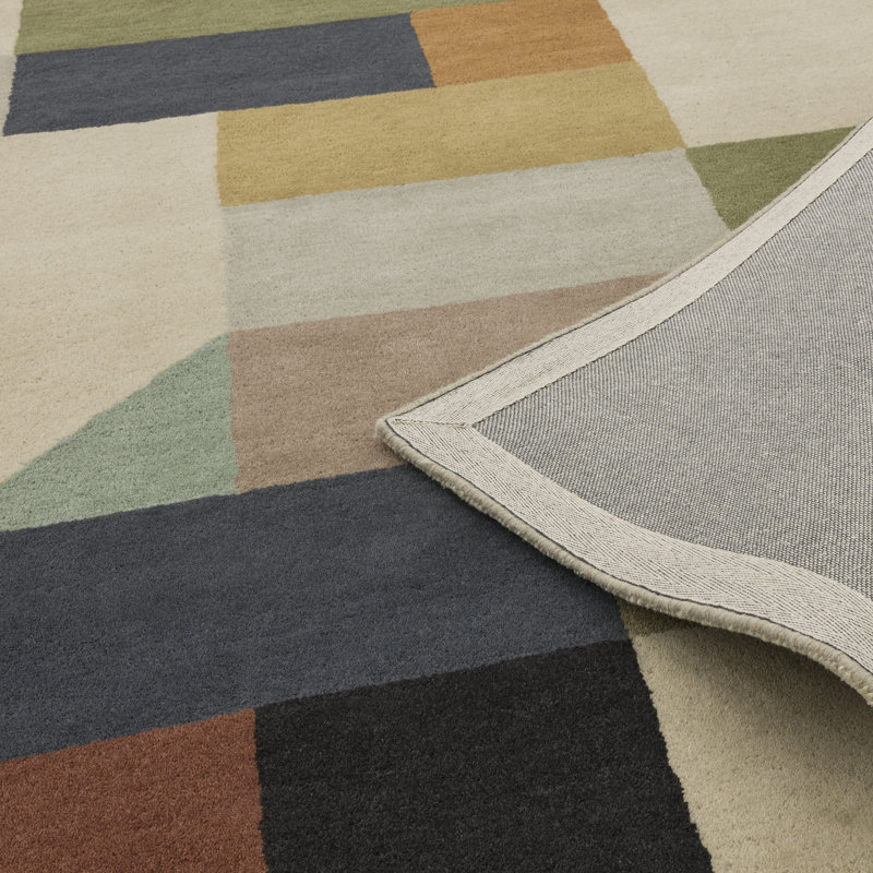 Yahir Abstract Wool Hand Tufted Area Rug, Rectangle 160 x 230cm