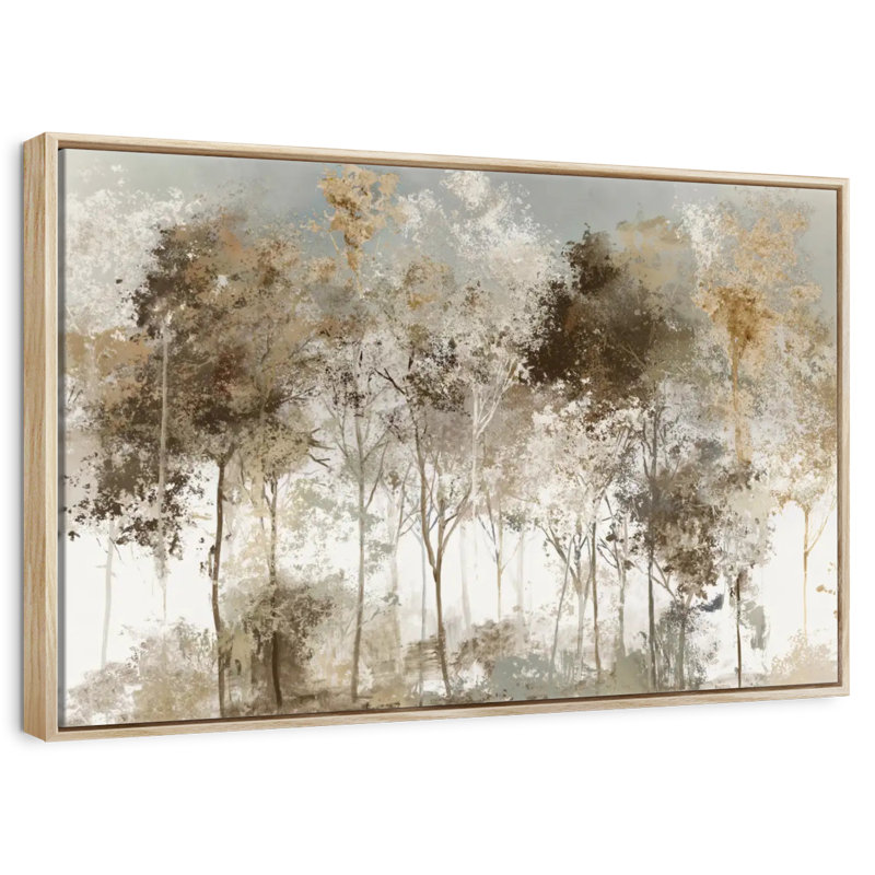 Forêt noire luxuriante, Cadre flottant en bois naturel, 13 po x 9 po