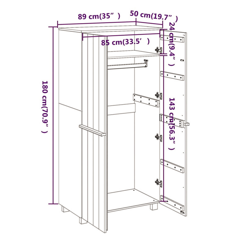 Montvale Wardrobe, Light Grey