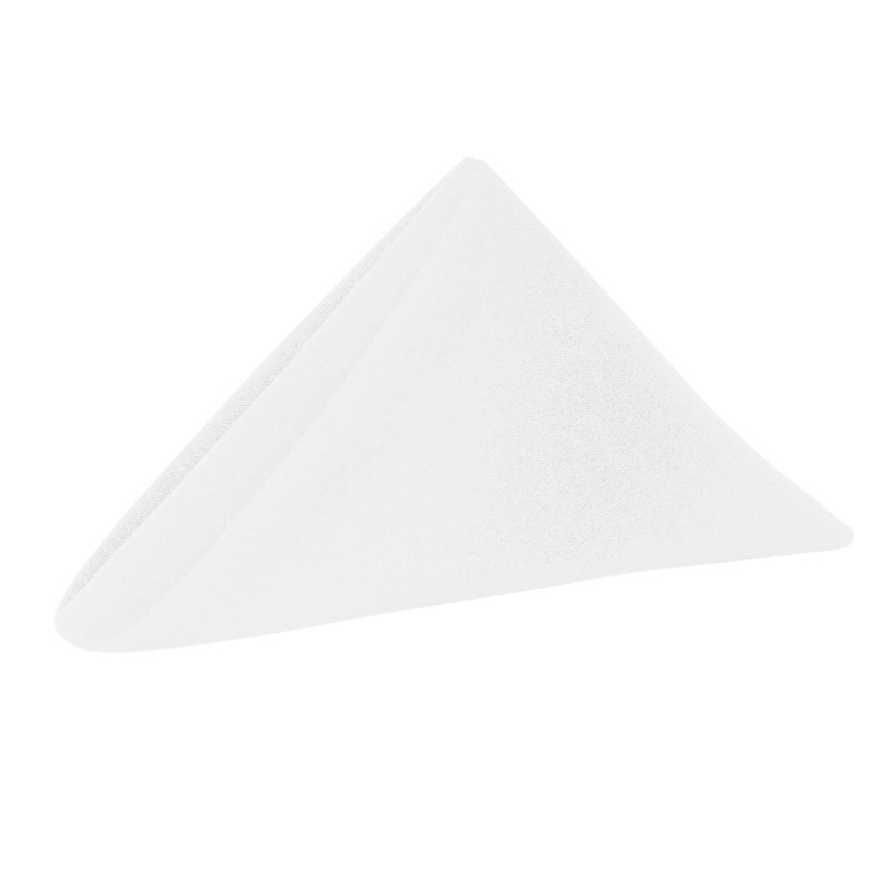 Polyester Square Napkin, White, 20" x 20"
