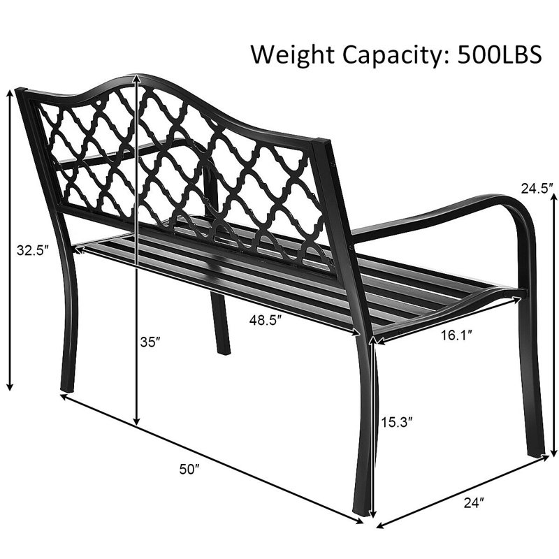 Banc de jardin pour patio Morris