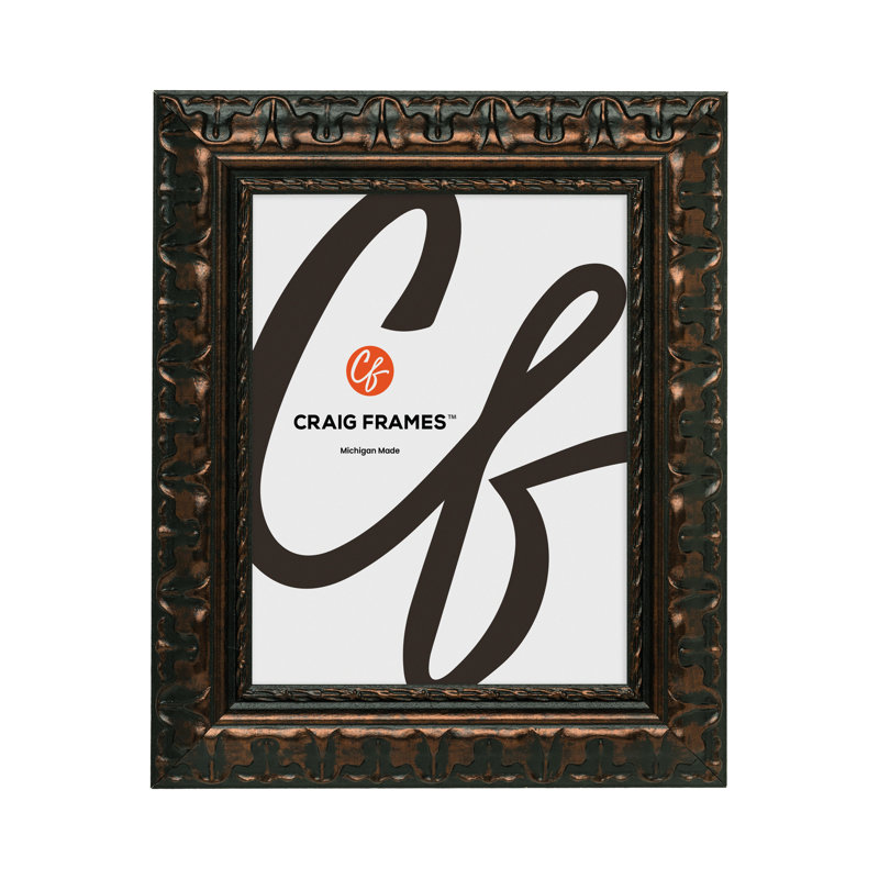 Cadre photo Craig Frames 20x30 pouces, noir-bronze, style Bravado, moulure en MDF de 2 pouces, finition peinte, vitre en plexiglas et système d'accrochage inclus.