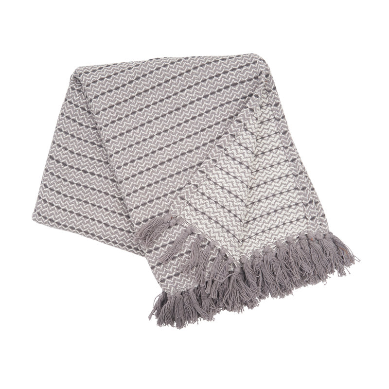 Mini Chevron Gray Throw