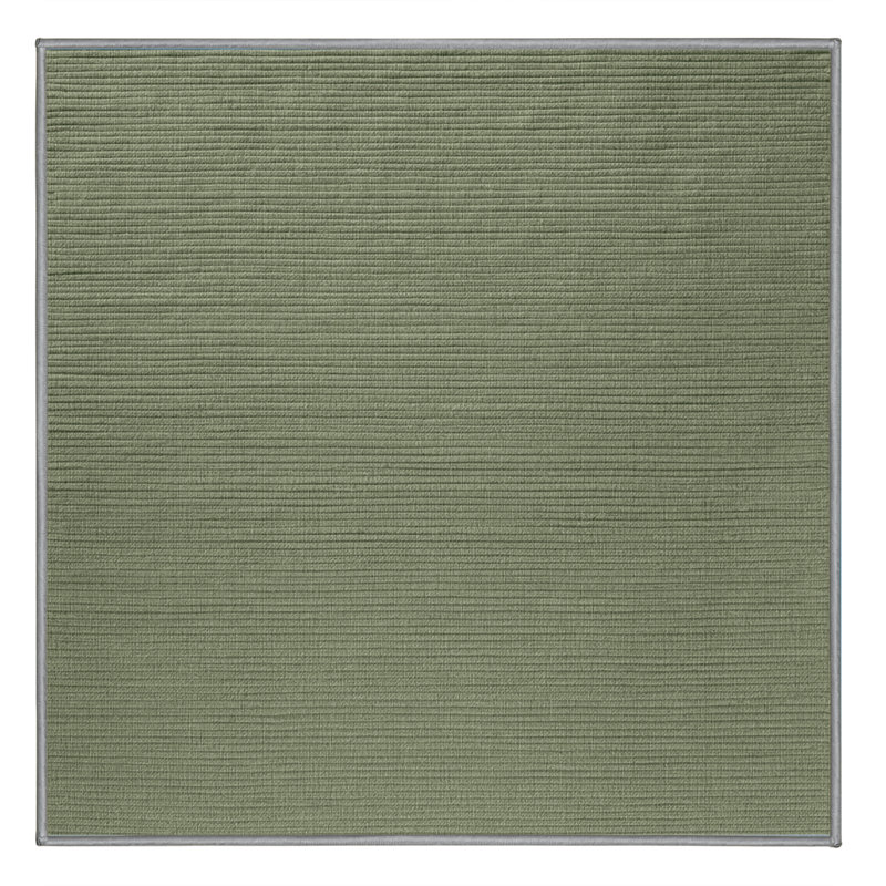Machine Washable Solid Brown Area Rug, Square 6'