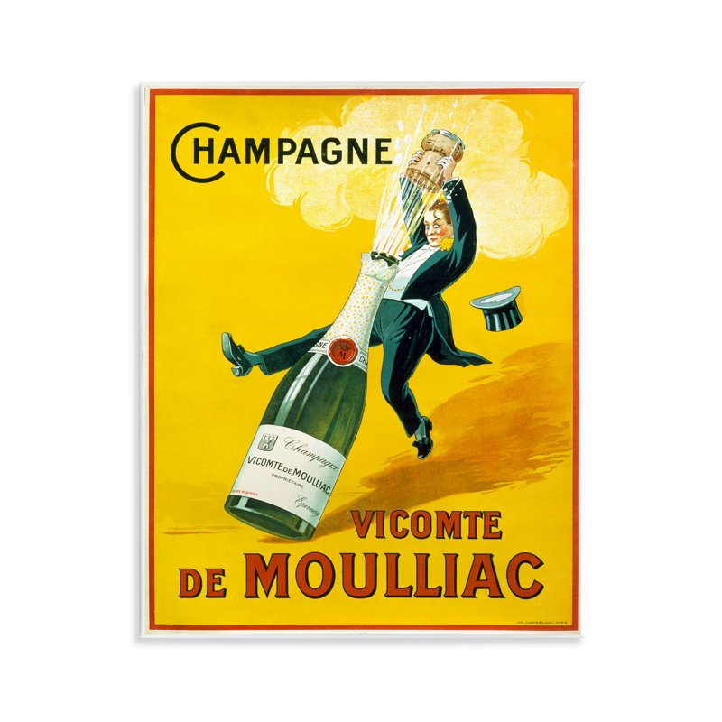 «Bold Yellow Champagne», affiche par Marcus Jules