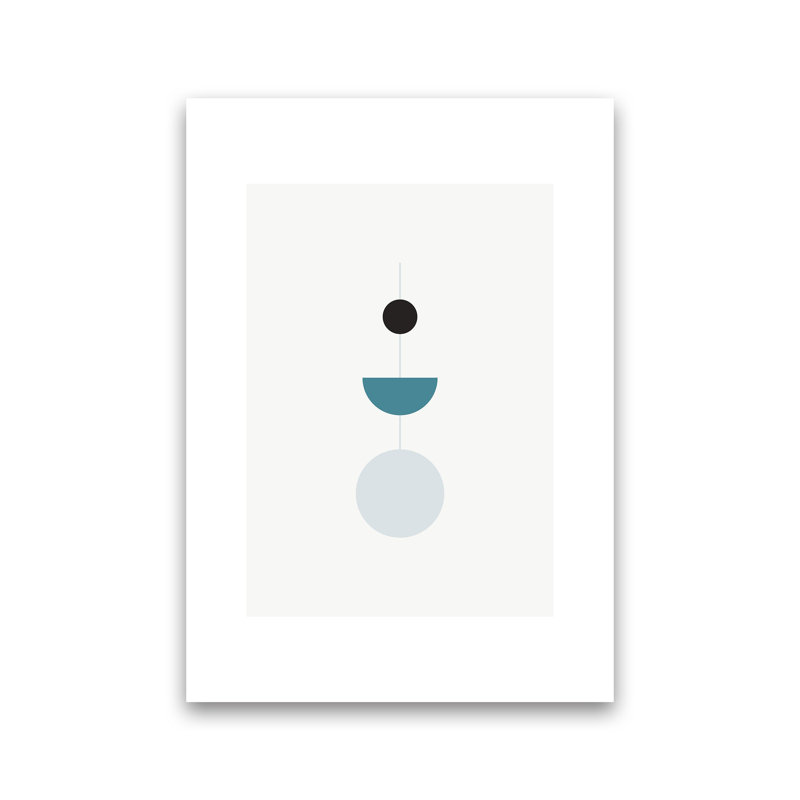 Mita Teal Abstract N9 by Pixy Paper - Print, 59.4cm H x 42cm W x 1cm D, Unframed