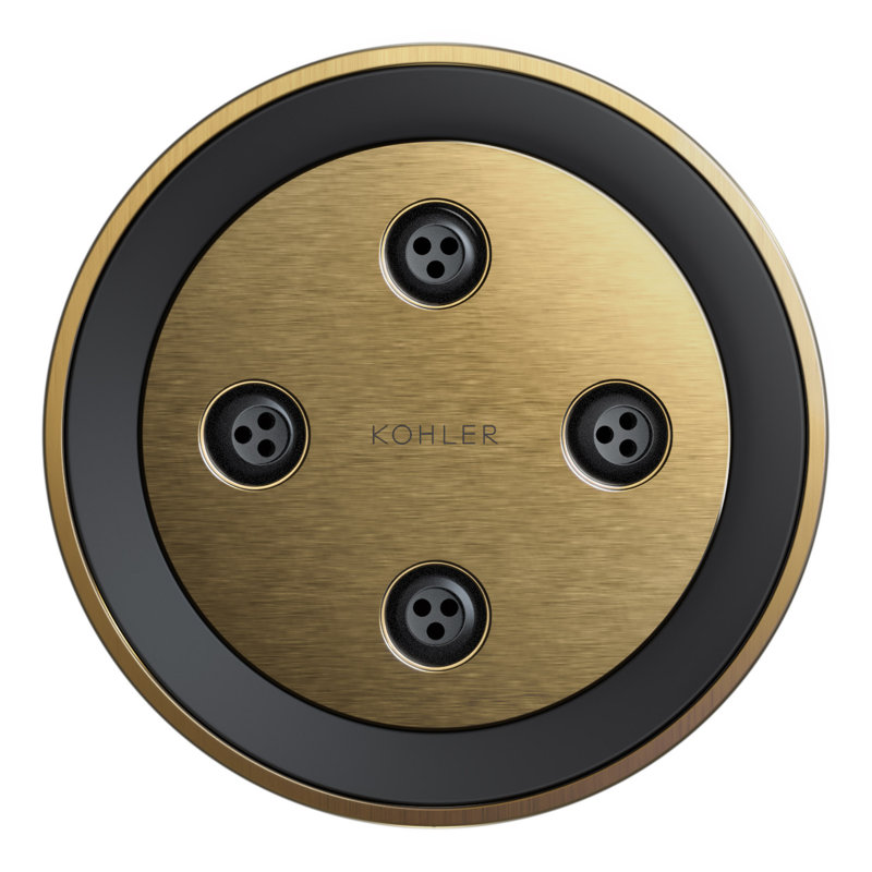 Statement Round Adjustable 2.5 Gpm Body Spray, Vibrant Brushed Moderne Brass