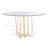 Septimus Round Glass Top Metal Base Dining Table