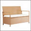 Banc de rangement extérieur PE Rotin 70Gal Boîte de rangement imperméable avec support pneumatique et coussin moelleux