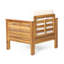 (Ensemble de 2) Fauteuils club d'extérieur en bois d'acacia avec coussins-570712155