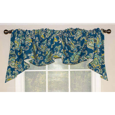 Savy Cotton Blend Paisley Swag Window Valance