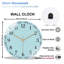 Horloge murale 12 po ronde en verre trempé avec mouvement à quartz silencieux-531842310