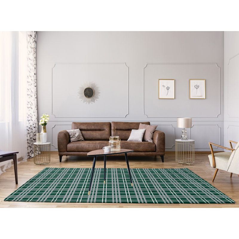 Plaid Indoor Rug, Rectangle 5' x 7'