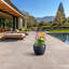 Large Concrete Round Planter / Pot With Drainage Holes-123352074-123352073