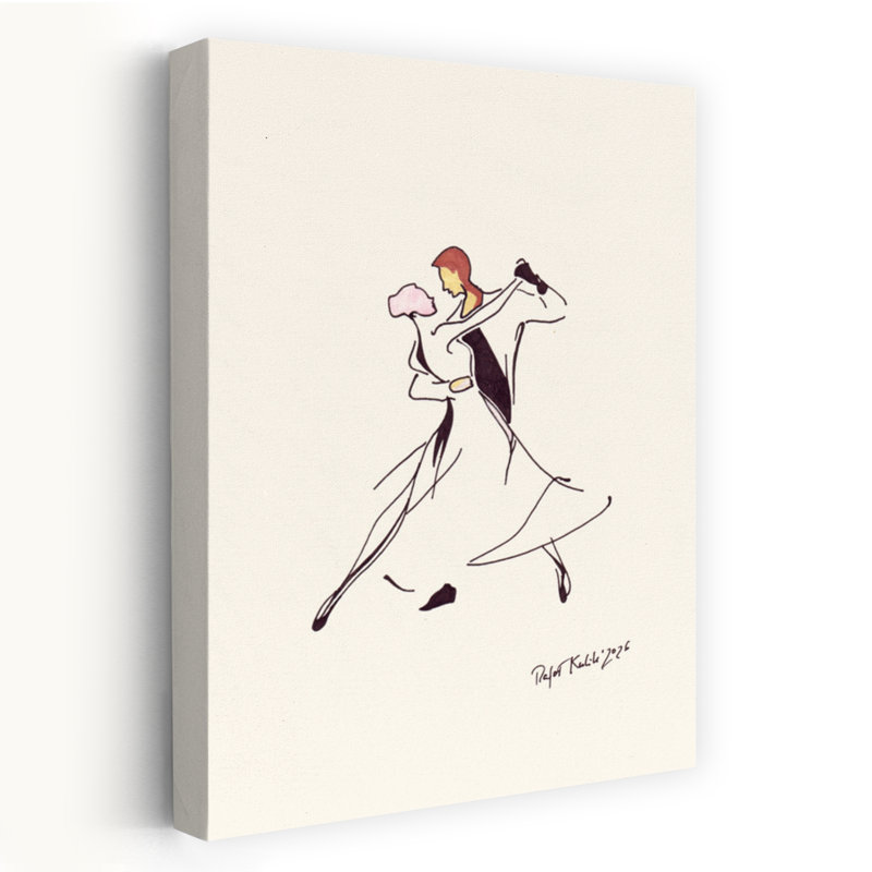 Elegant Couple Dancing Ballroom by Rafal Kulik - Wrapped Canvas Print, 91.44 cm H x 60.96 cm W