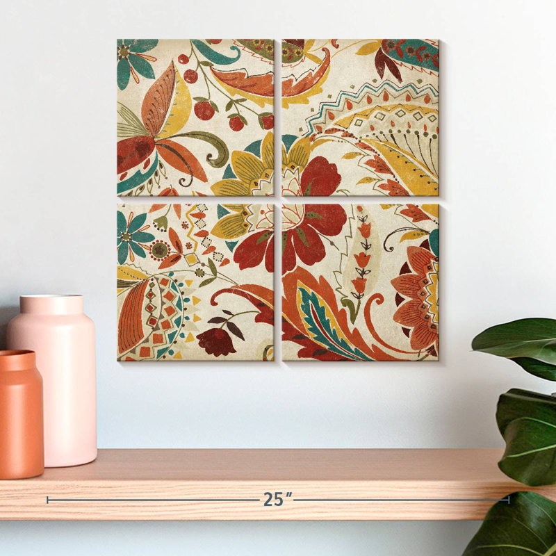 Épice à motif cachemire Kerner Boho II, H 18 po x l 18 po