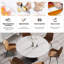 59.05"Modern artificial stone round black carbon steel base dining table-can accommodate 6 people(Only the Dining Table)