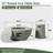 36" Propane Gas Fire Pit Table 2-Pieces