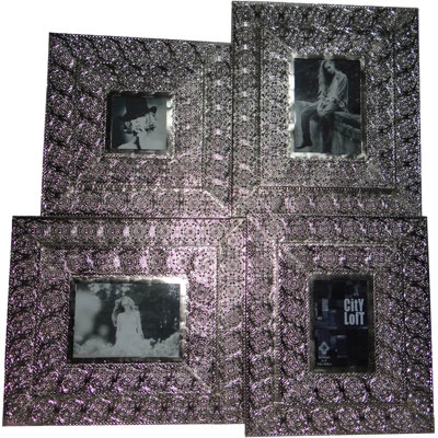 Genoa Purple and Silver Collage Picture Frame