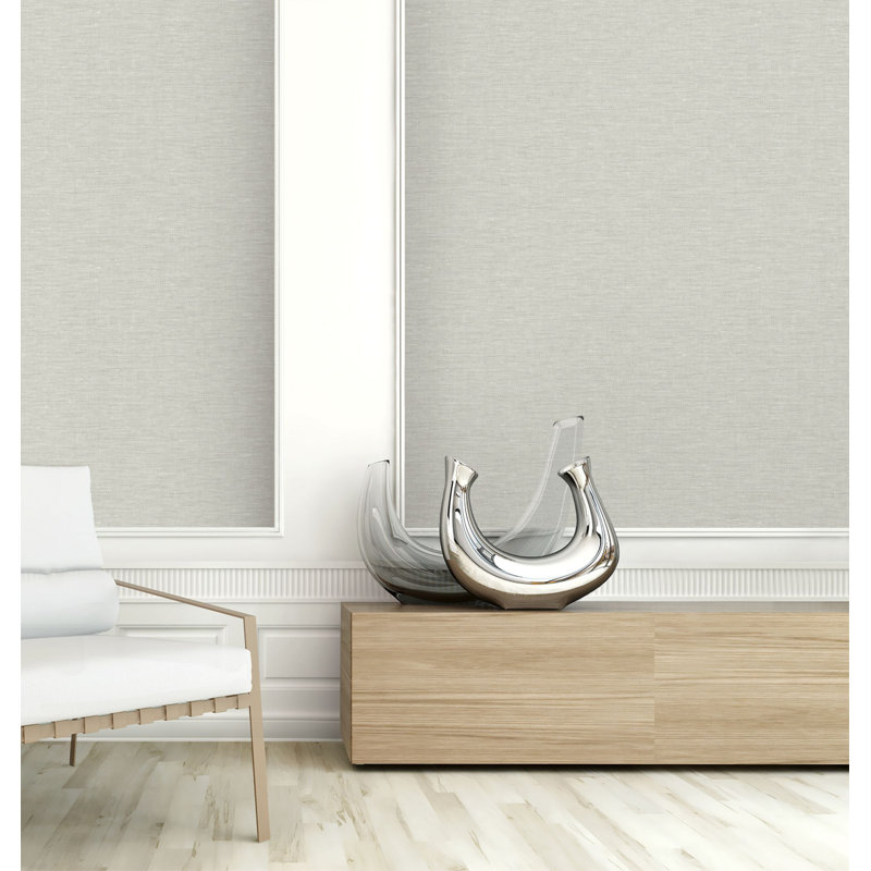 Rouleau de papier peint lisse Amarapal L 27 po x l 27 po, Gris
