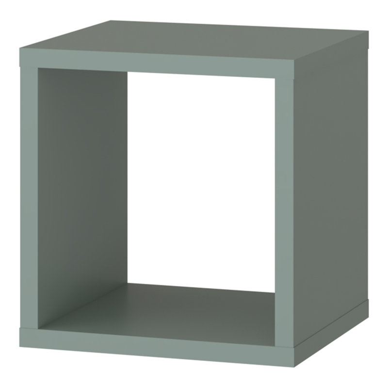 Mauro Cube Bookcase, (1 Shelf) 38.3cm.H x 38.3cm.W x 38.3cm.D, Green