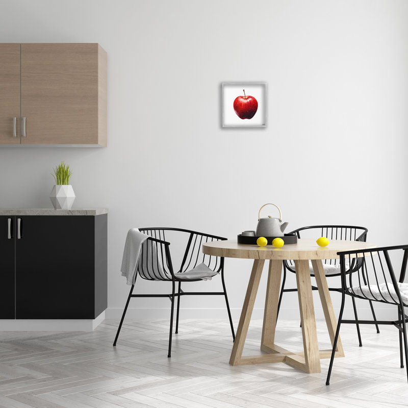 Pomme rouge audacieuse, art giclée par RB, H 12 po x l 12 po, Estampe numérique Farmhouse
