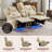 Power Recliner Sofa Home Theater Seating With Led Ambient Lighting, Cup Holders, Side Pockets-663813041