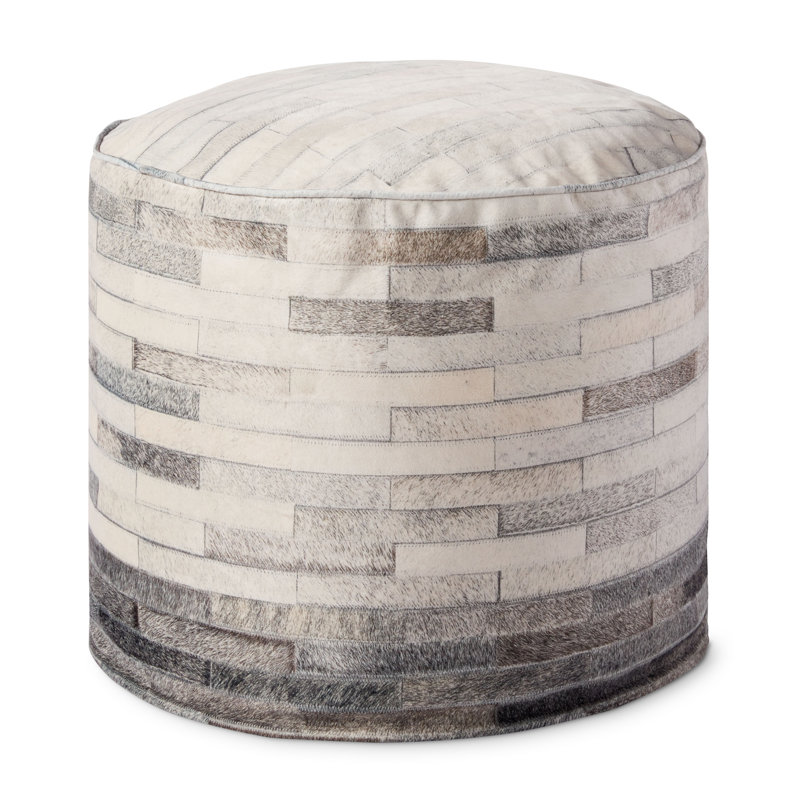 Pouf rond en velours Loloi