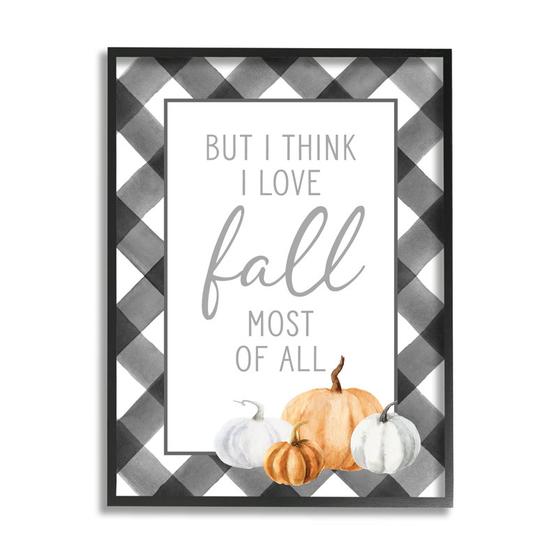 «Love Fall» Festive Expression Autumn, H 20 po x l 16 po x P 1,5 po, Cadre noir