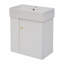 Meuble-lavabo flottant moderne de 21,6 po avec lavabo en céramique, peu encombrant et élégant pour les salles de bain compactes