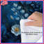 Édredon bleu à motif floral-126685051