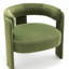 Simple moderne en velours pour l'espace de vie principal, avec des coussins dodus et une chaise d'appoint avec cadre en métal