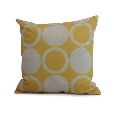Cuban Flare Mod Circles Print Outdoor Square Pillow Cover & Insert