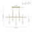 7-Light Modern Linear Clear Glass Chandelier